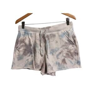 Free People Women's Blue Combo Kelly Washed Tie Dye Shorts Size Small